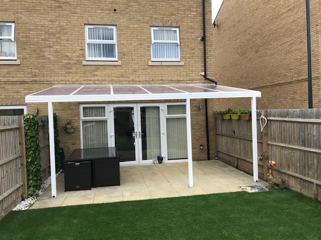 White Lean To Canopy